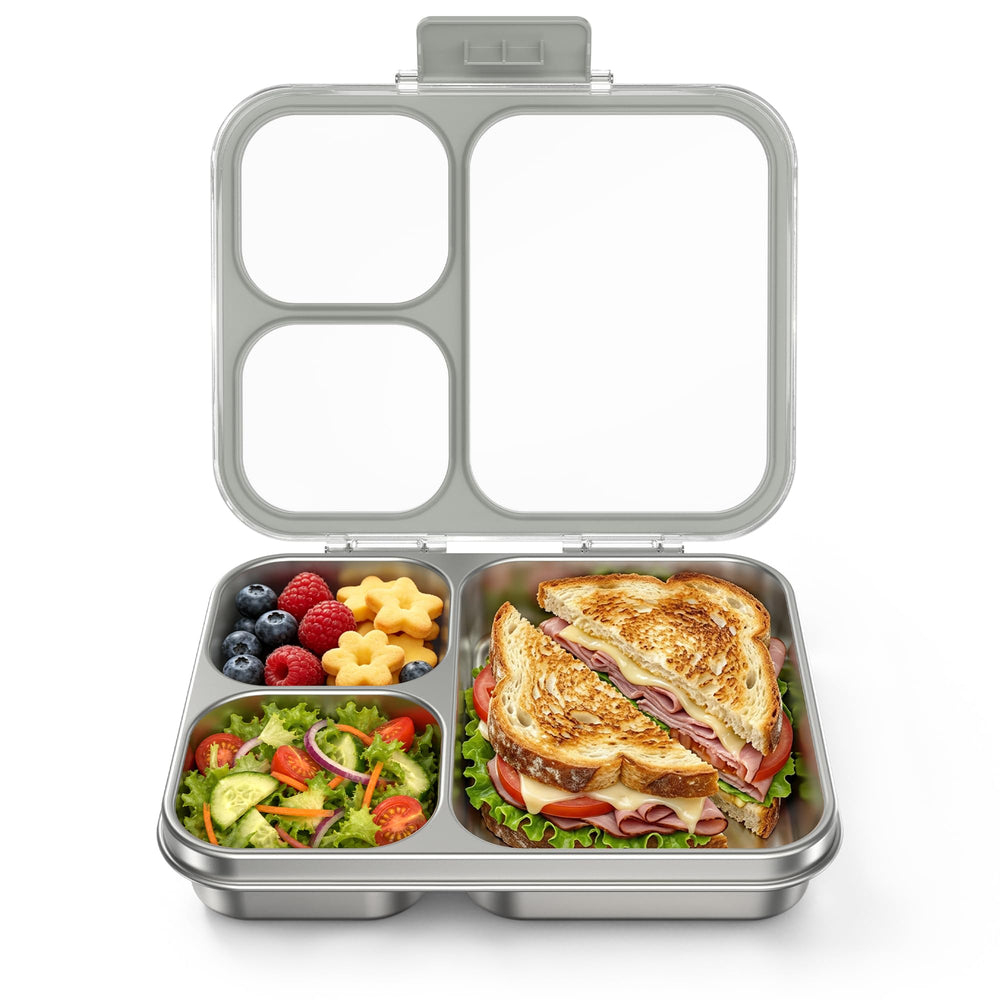 HOMEKOL boîte bento face ouverte montrant compartiments et praticité
