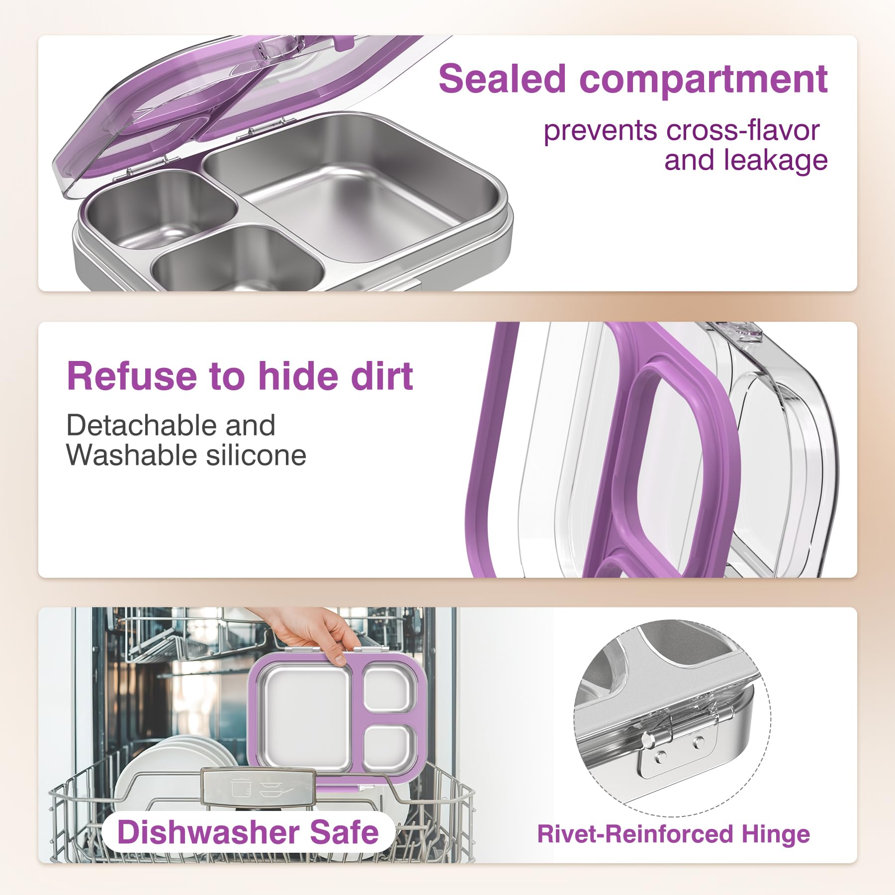 HOMEKOL couvercle Tritan transparent pour voir le contenu sans ouvrir