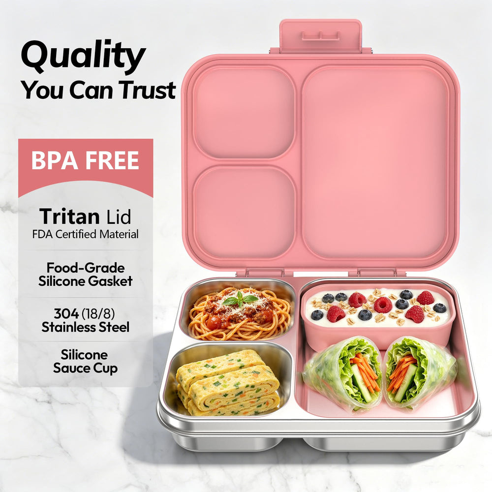 HOMEKOL boîte ouverte montrant compartiments remplis de repas