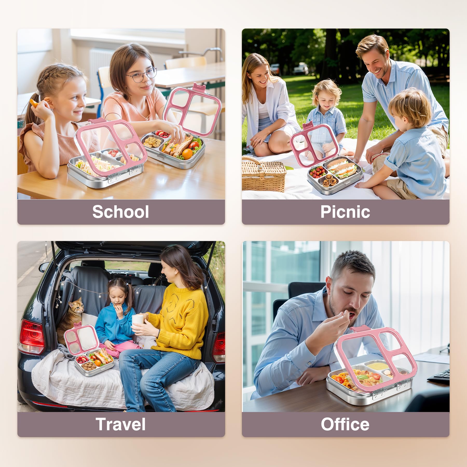 HOMEKOL enfant à l'école avec boîte HOMEKOL pratique et durable