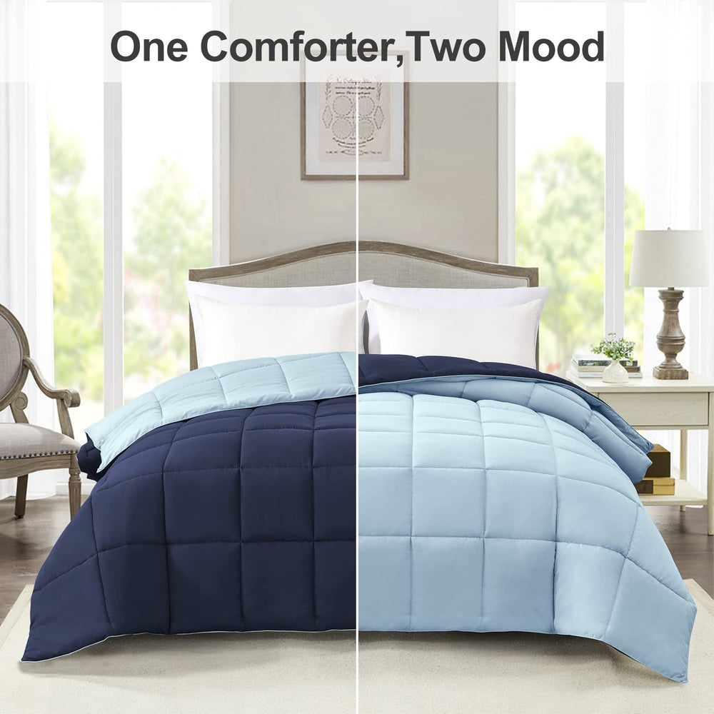 Homelike Moment face bleu marine réversible pour un style élégant et sobre