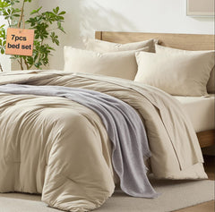Homelike Moment vue frontale de la couette beige montrant confort et style