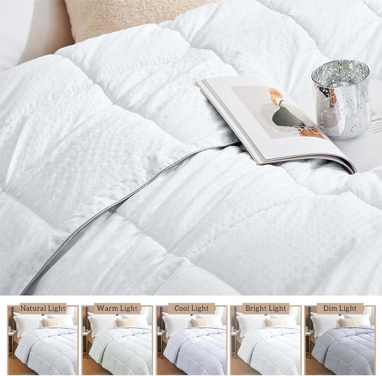 Homelike Moment couette pliée montrant minceur et facilité de rangement