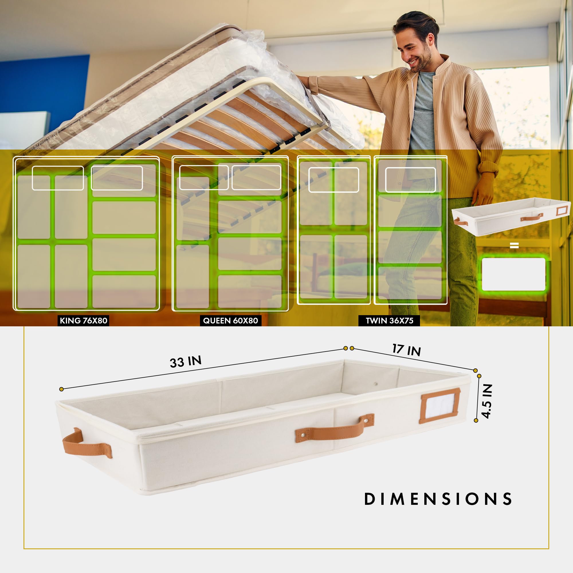 HOMELUX THEORY couvercle PVC transparent montrant contenu pour identification rapide