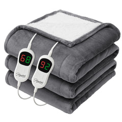 Homemate couverture chauffante face entière montrant chaleur et confort