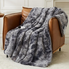 Homemate couverture face fourrure synthétique douce pour chaleur confortable