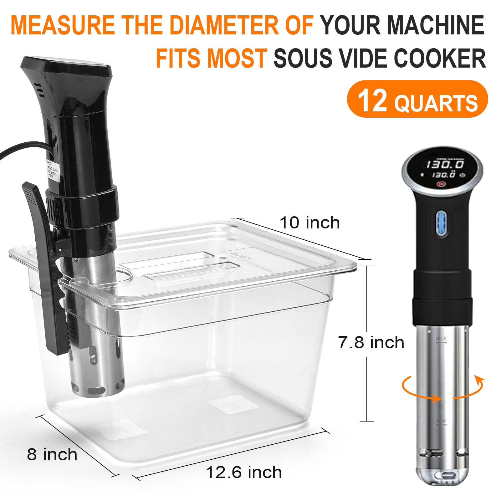 homenote comparaison taille avec main illustrant capacité 12 quart pratique