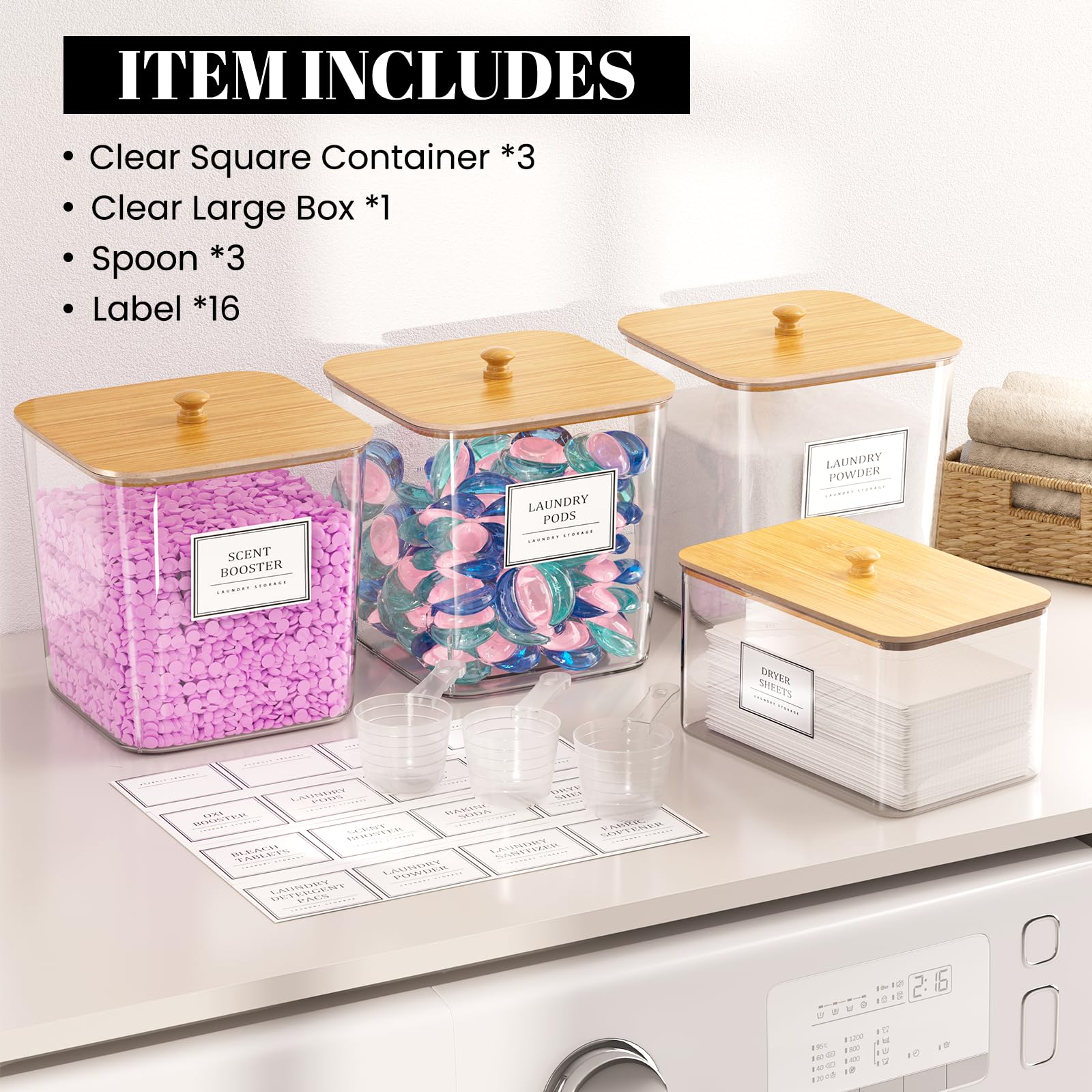 HomePekite étiquettes et cuillères, identification nette et dosage précis
