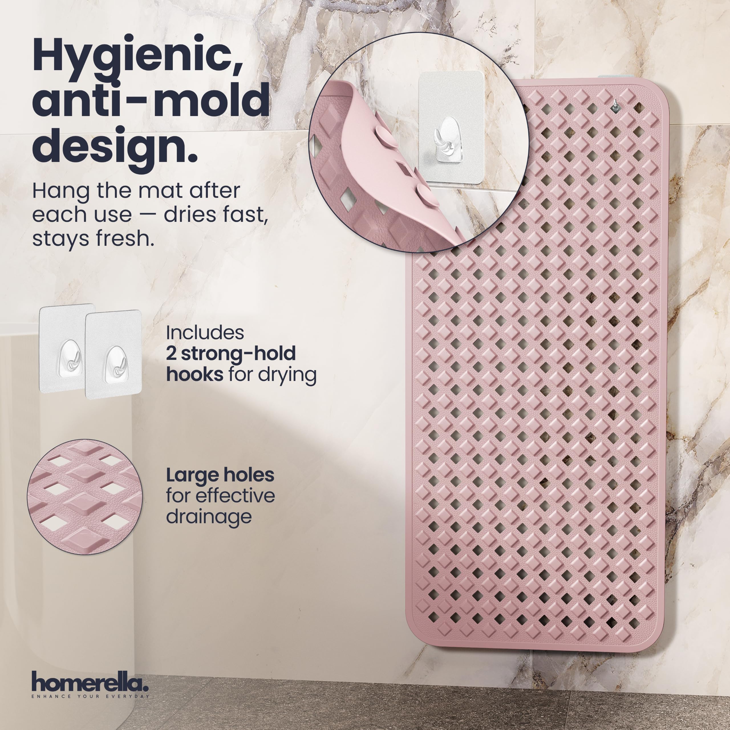 Homerella perforations larges visibles pour drainage rapide