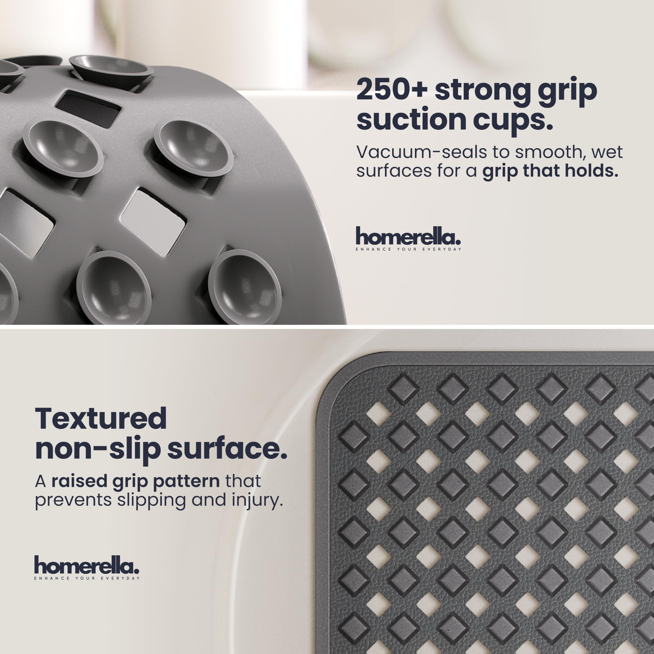 Homerella détail des ventouses dessous pour adhérence sûre sur surface humide