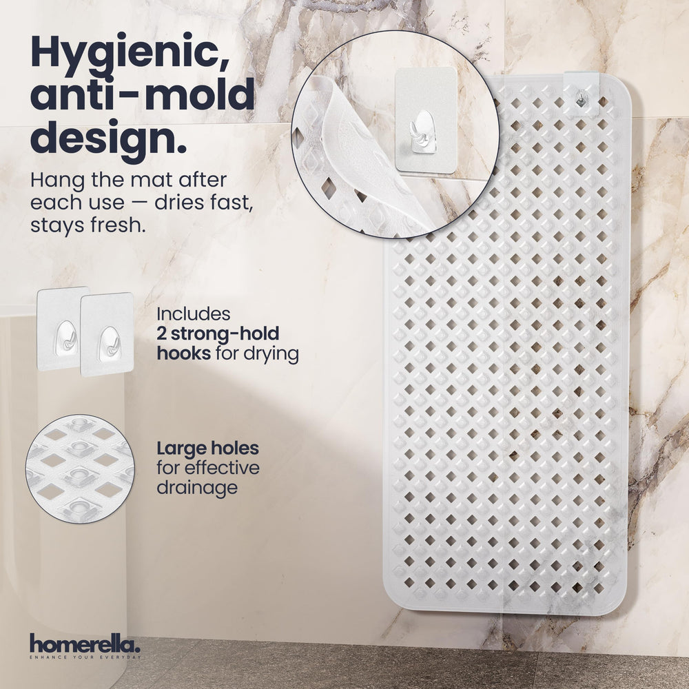 Homerella tapis posé dans baignoire pour stabilité et sécurité