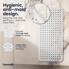 Homerella tapis posé dans baignoire pour stabilité et sécurité