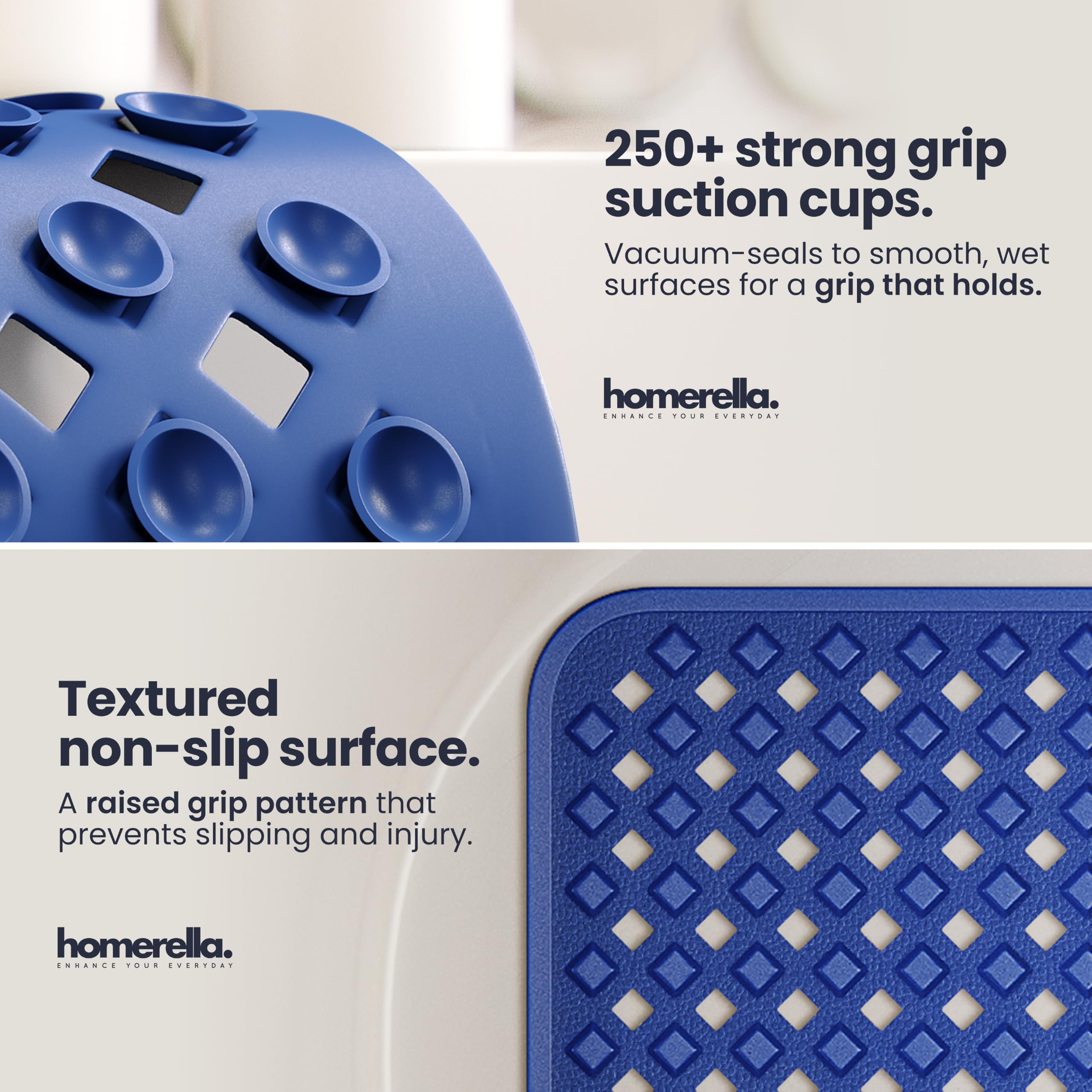 Homerella détail des ventouses sous le tapis pour une bonne adhérence