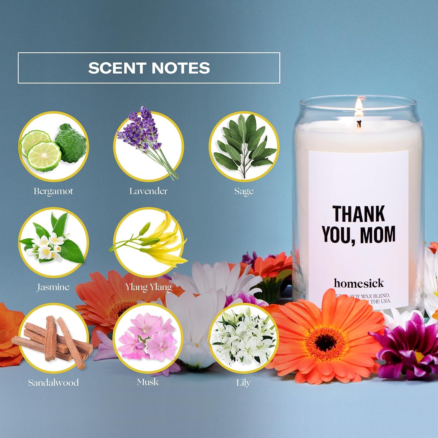 Homesick bougie allumée dans un salon créant une ambiance chaleureuse
