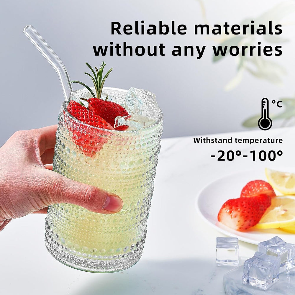 HomeVogue pailles en verre et brosses incluses pour nettoyage facile