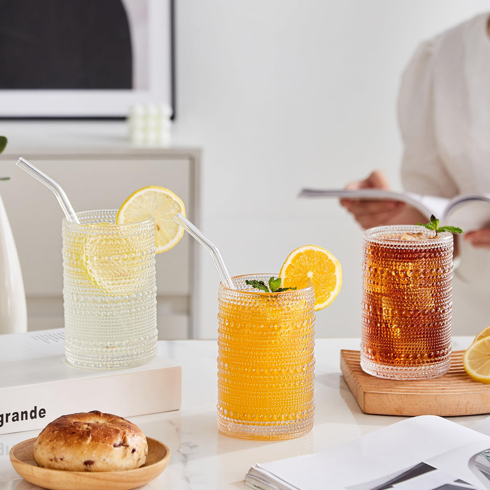 HomeVogue verre à côté d'une règle visualisant capacité 15 oz