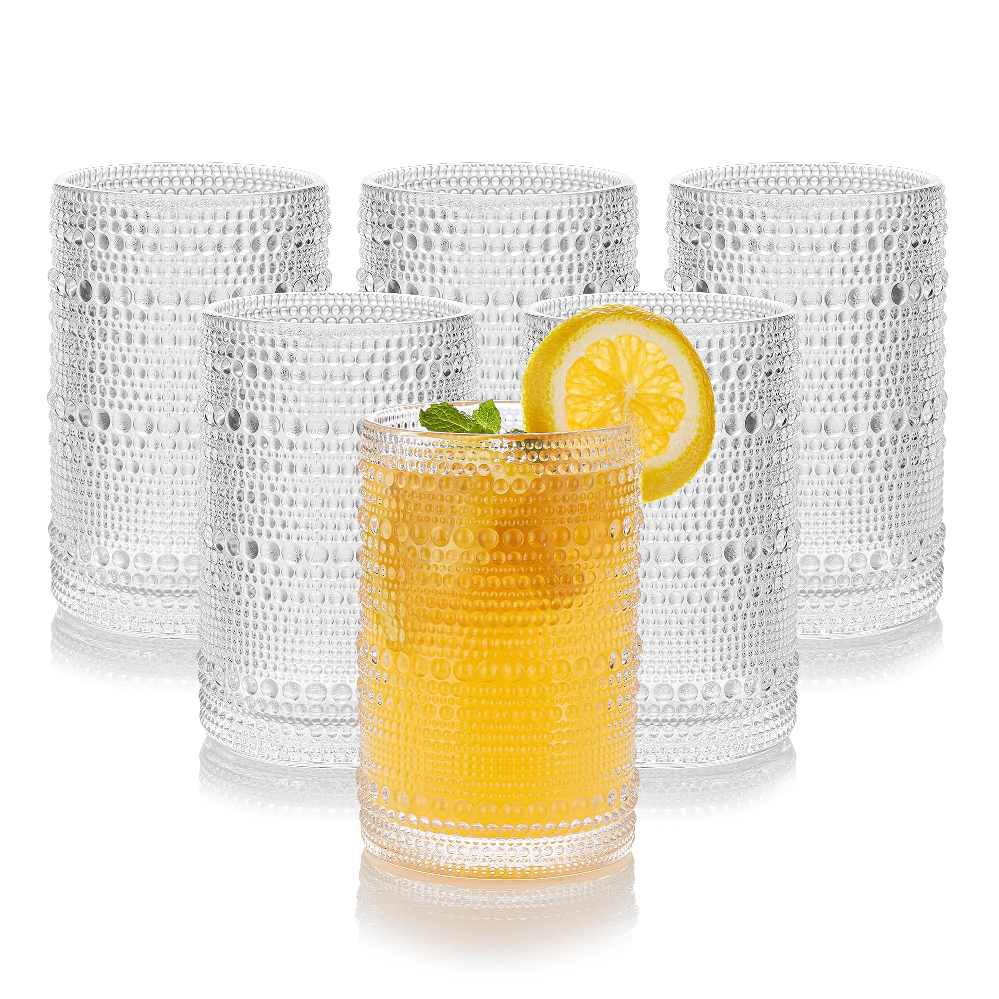 HomeVogue verre hobnail avant montrant la forme et l'élégance