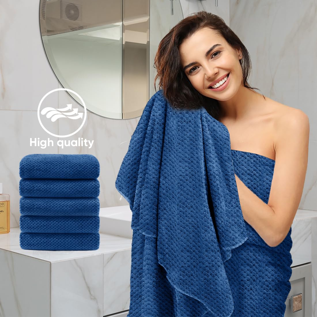 HOMEXCEL comparaison taille avec main, dimensions 24x48 in confirmées