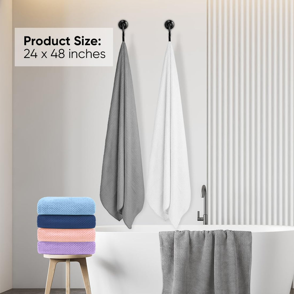 HOMEXCEL serviette en usage dans salle de bain confort et séchage rapide