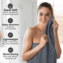 HOMEXCEL serviette en usage après douche offrant confort léger