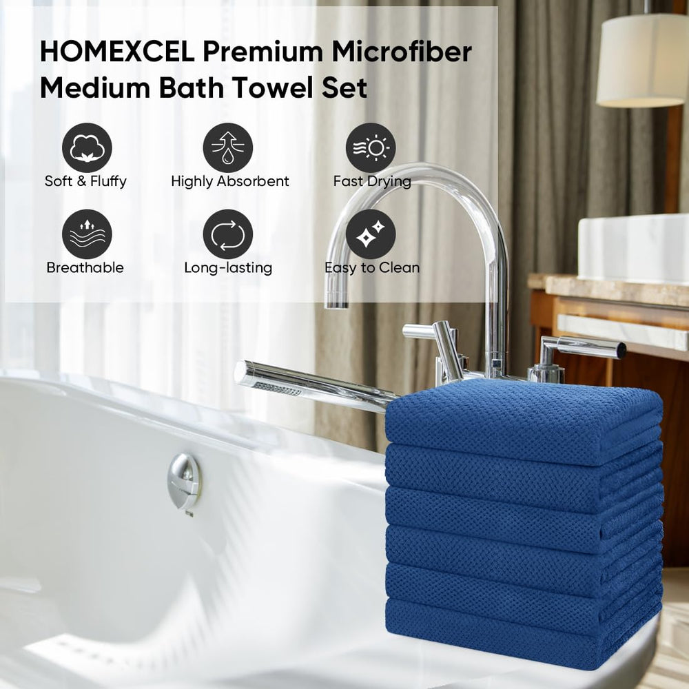 HOMEXCEL serviette en usage après douche, absorption rapide et confort immédiat