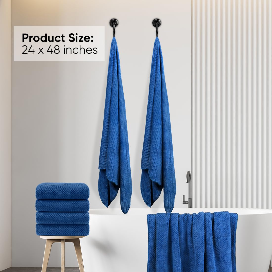 HOMEXCEL serviette pliée en pile, permettant rangement compact et gain de place