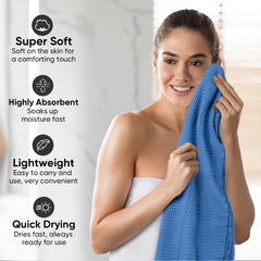Serviette HOMEXCEL suspendue en salle de bain, séchage rapide et aération