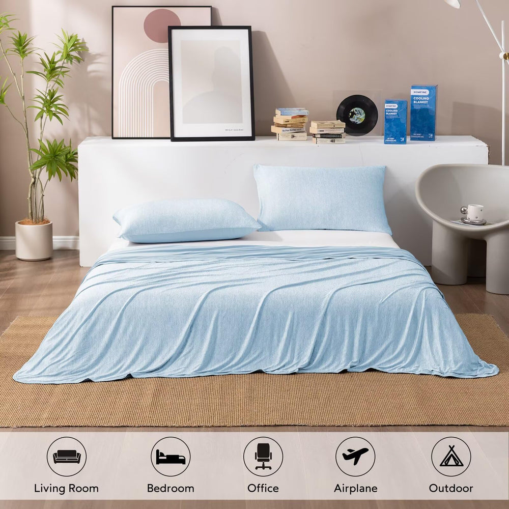 HOMFINE comparaison taille lit queen démontrant bonne couvrance et confort