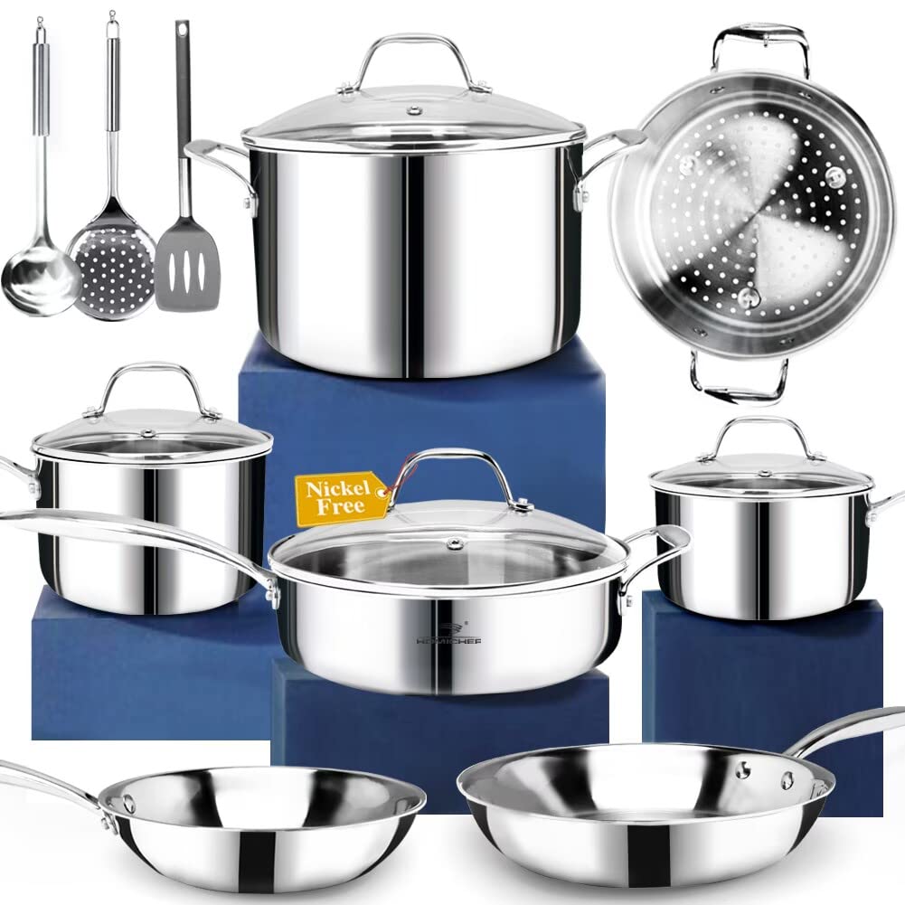 HOMICHEF ensemble 14 pièces vue frontale et utilité professionnelle