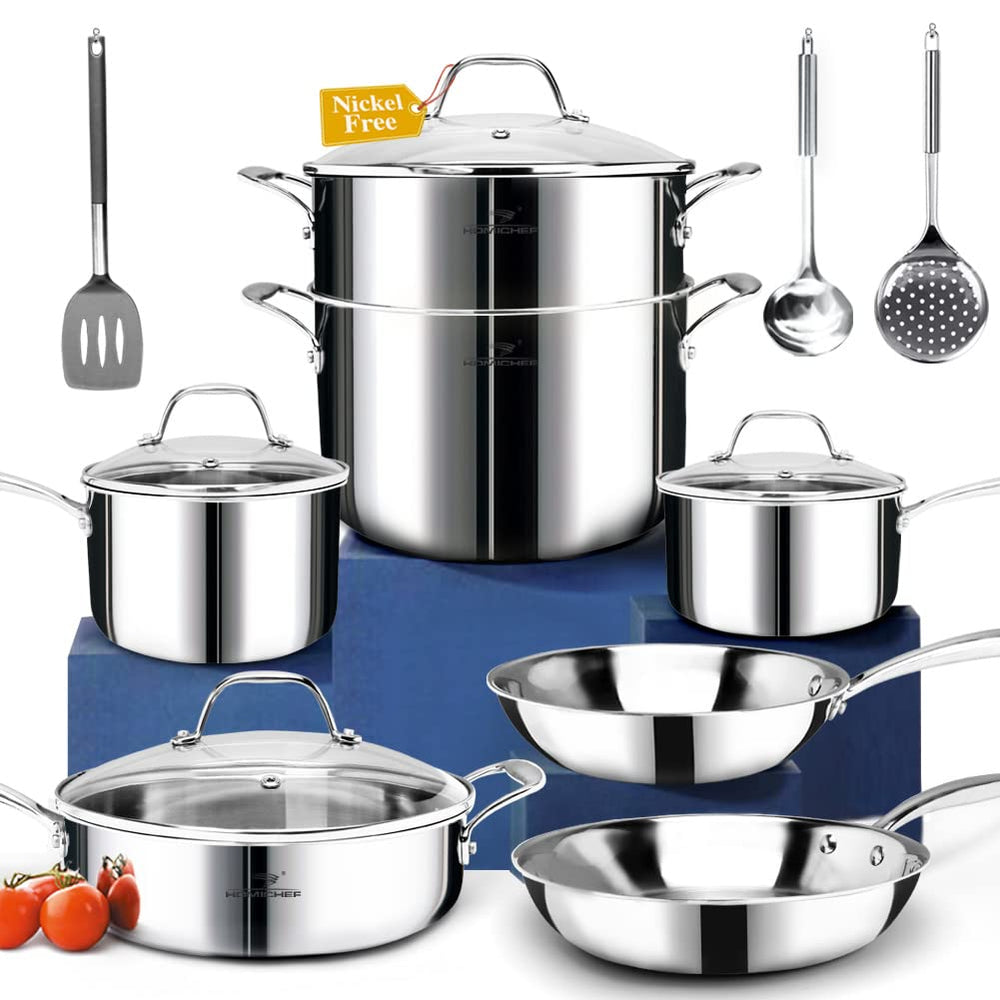 HOMICHEF batterie dans cuisine moderne illustrant usage quotidien