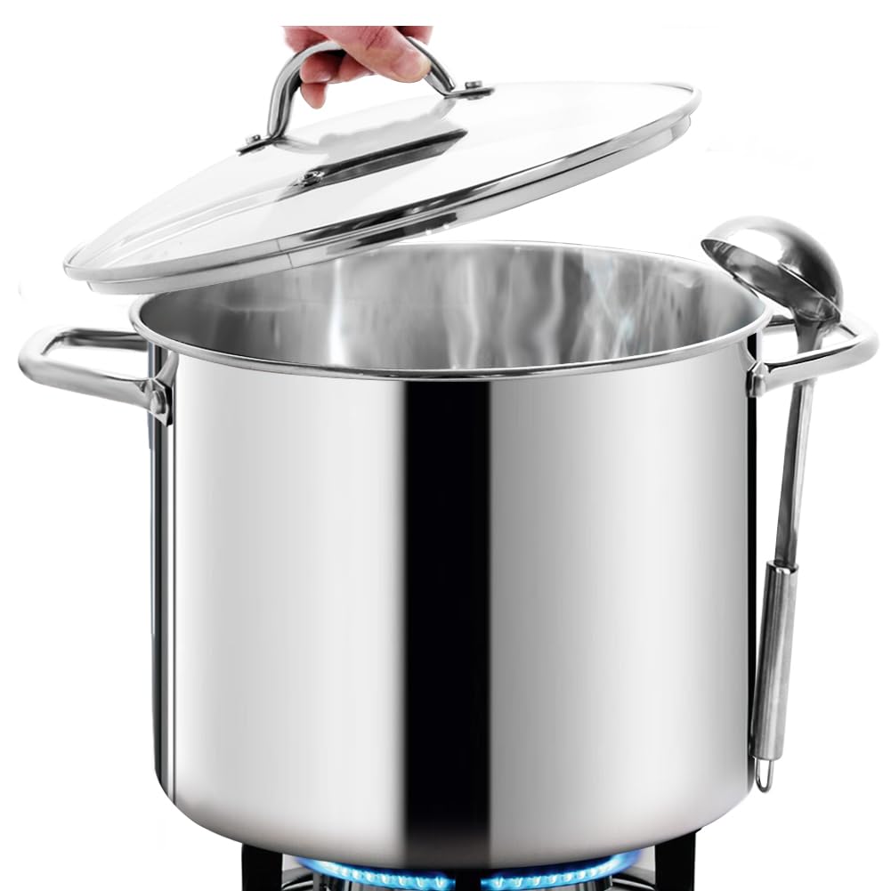 HOMICHEF marmite 16QT face avant élégante finition miroir utile en réception