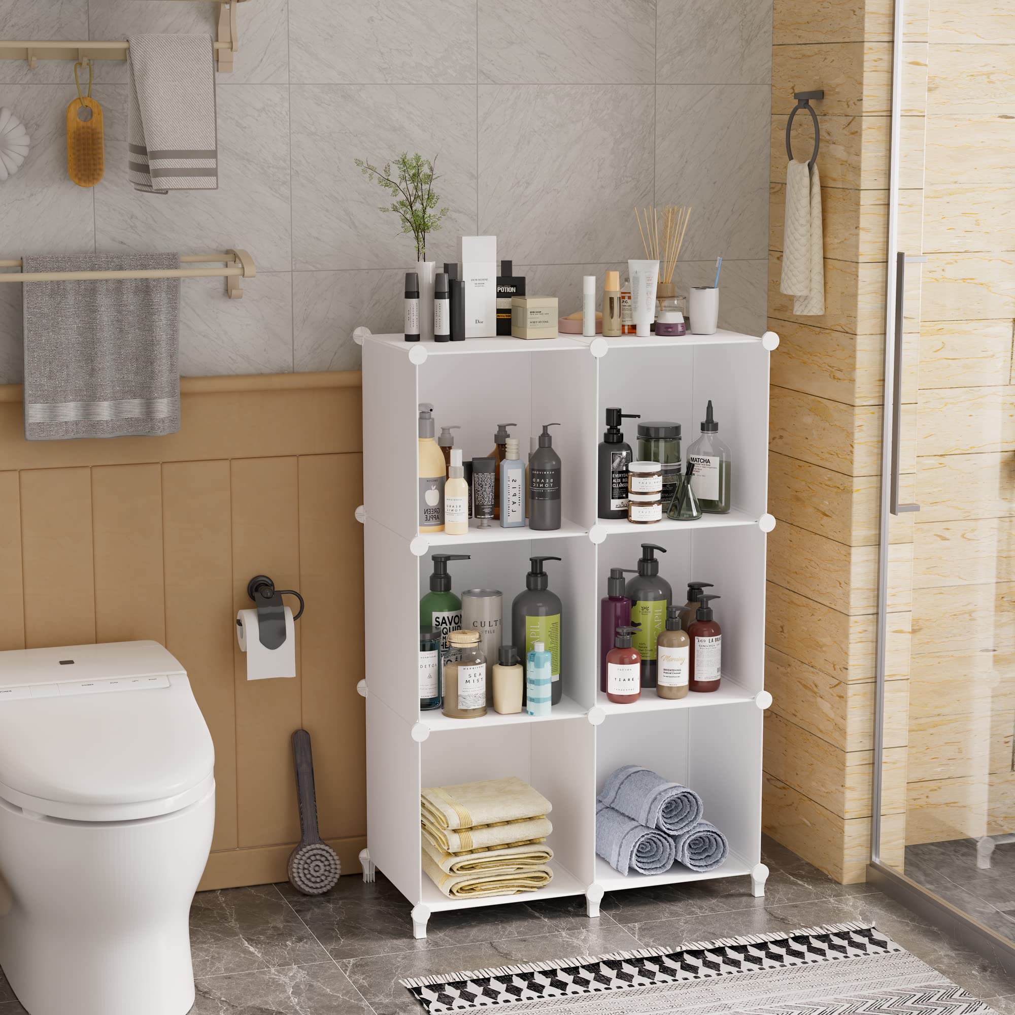 HOMIDEC cube rempli de vêtements pliés, rangement ordonné
