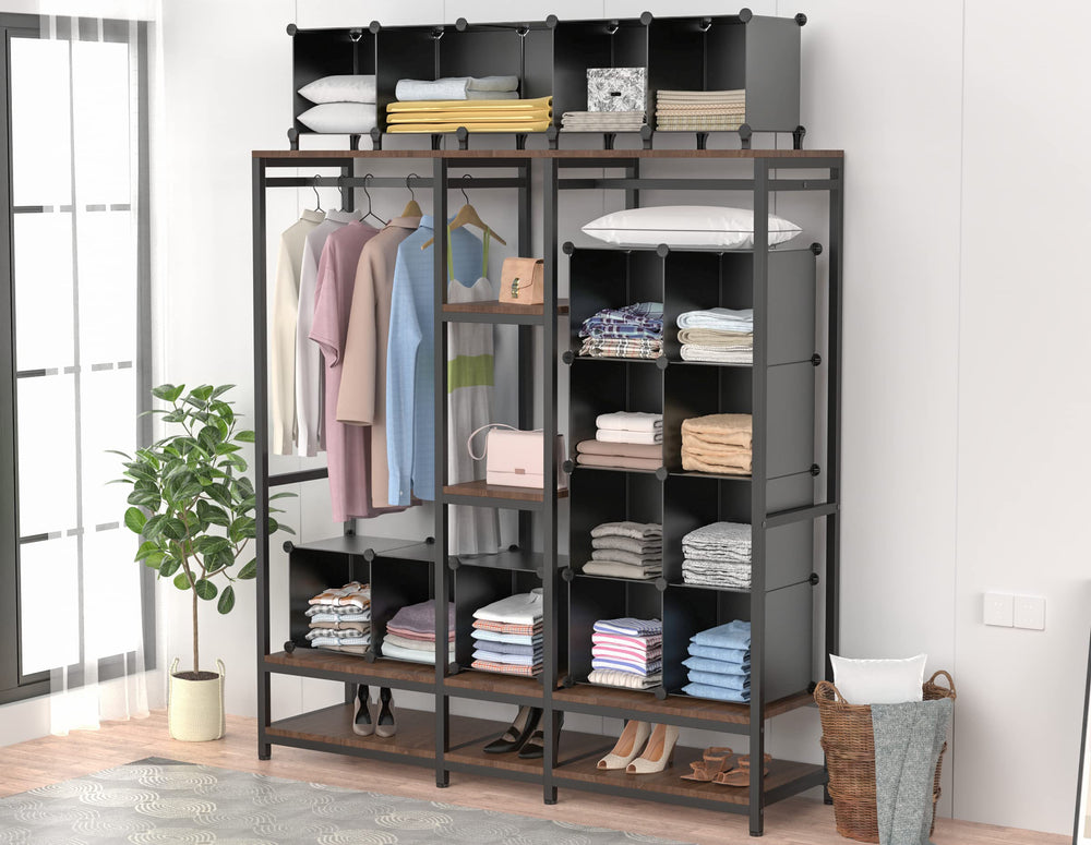 HOMIDEC étagère en situation dans une chambre, rangement optimisé