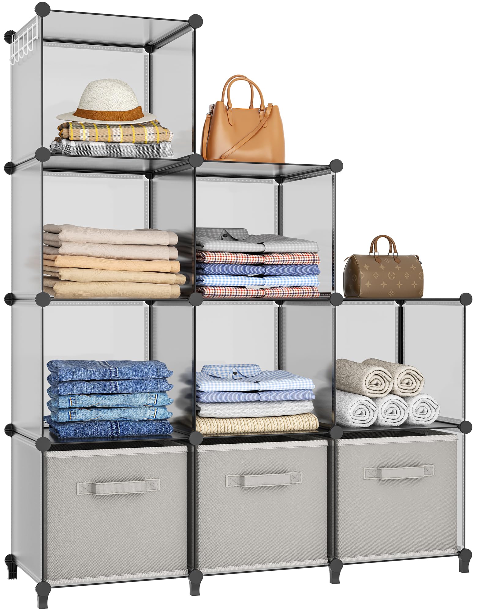 HOMIDEC organisateur 9 cubes face pour rangement optimisé