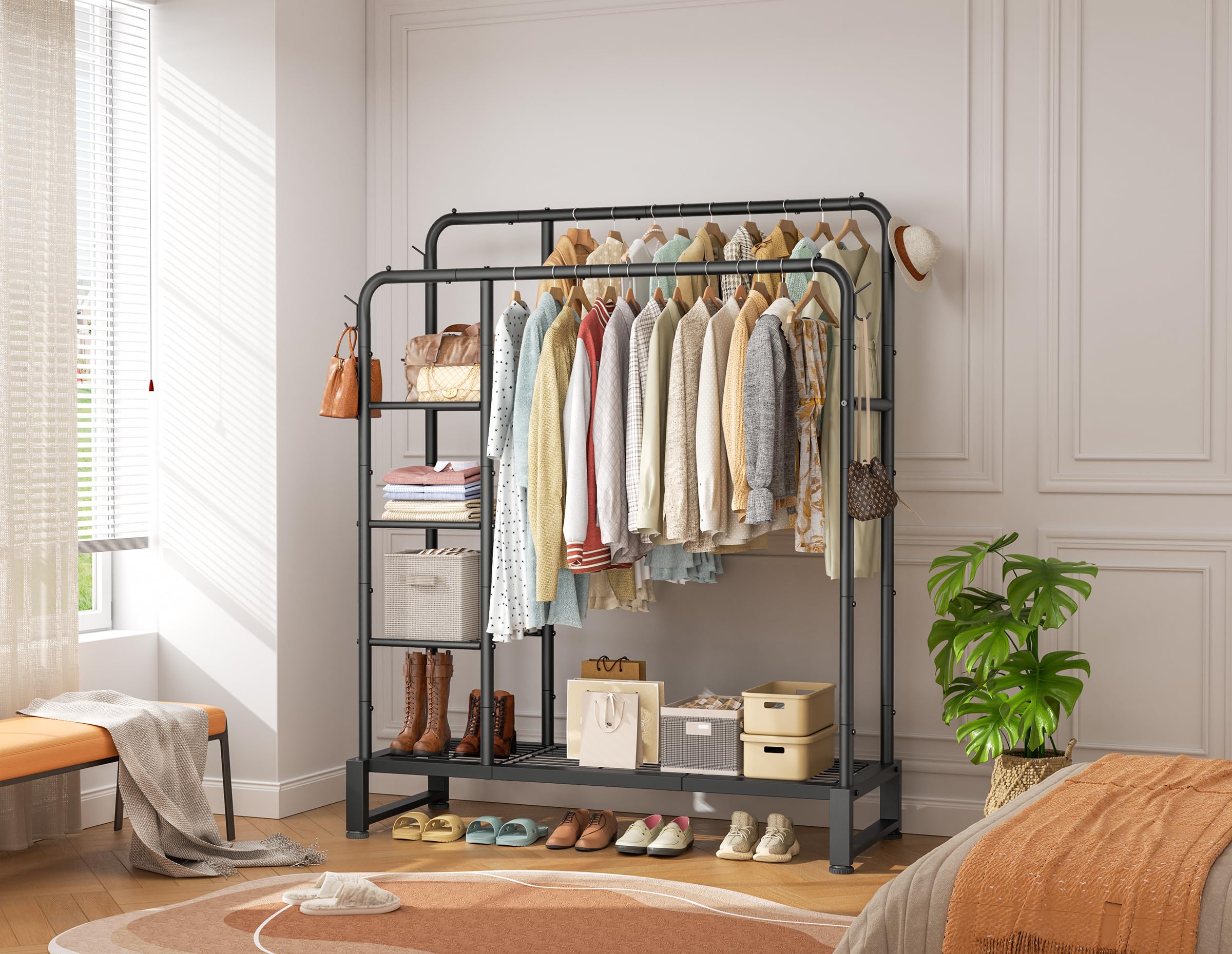 HOMIDEC double tringle montrant séparation haute et basse utile