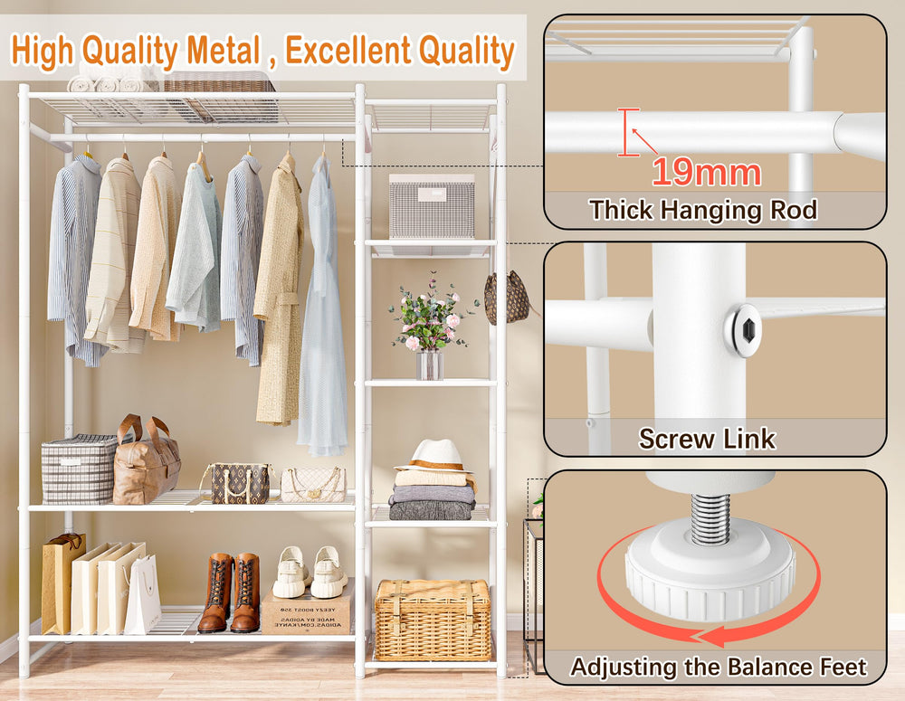 HOMIDEC tringle vêtements exposant suspension sans plis pratique