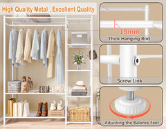 HOMIDEC tringle vêtements exposant suspension sans plis pratique