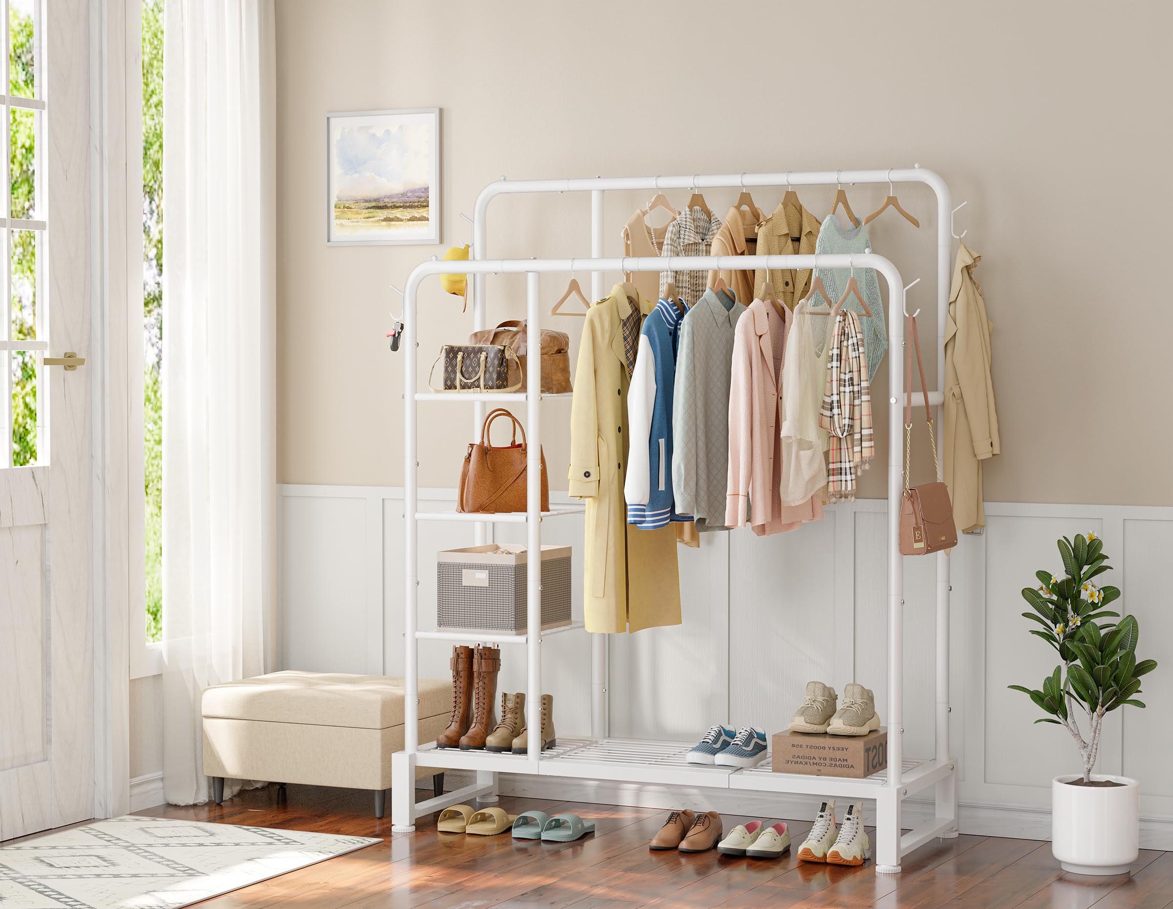 HOMIDEC porté-vêtements dans dressing, rend la pièce organisée