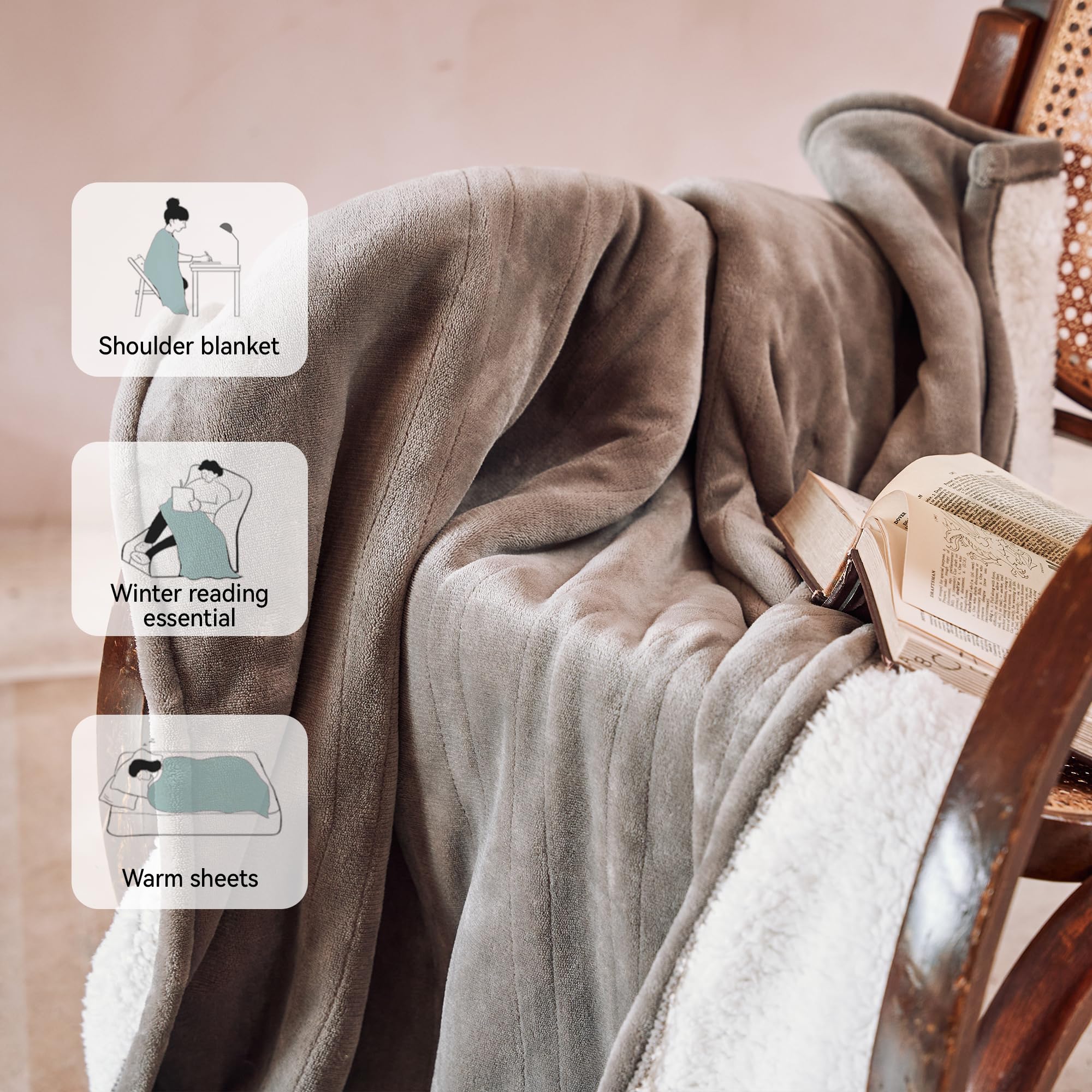 HOMISPRITE télécommande détachable montrant contrôle 5 niveaux pour réglage simple