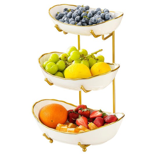 HOMKULA corbeille 3 niveaux face présentant fruits et gain de place