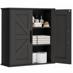 Homleke armoire murale avant portes fermées pour un rangement discret et élégant