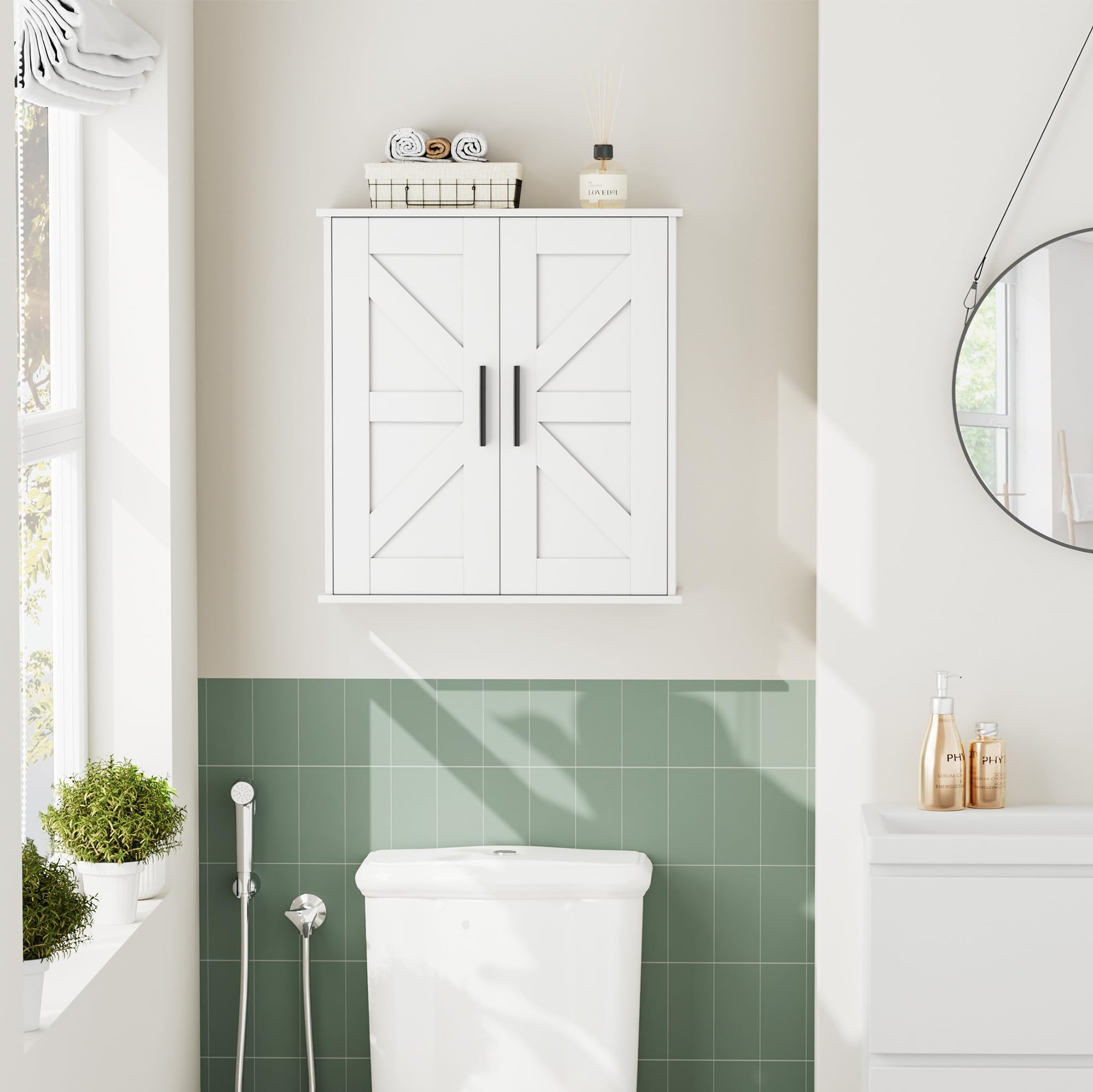Homleke armoire murale dans cuisine, organise épices et bocaux