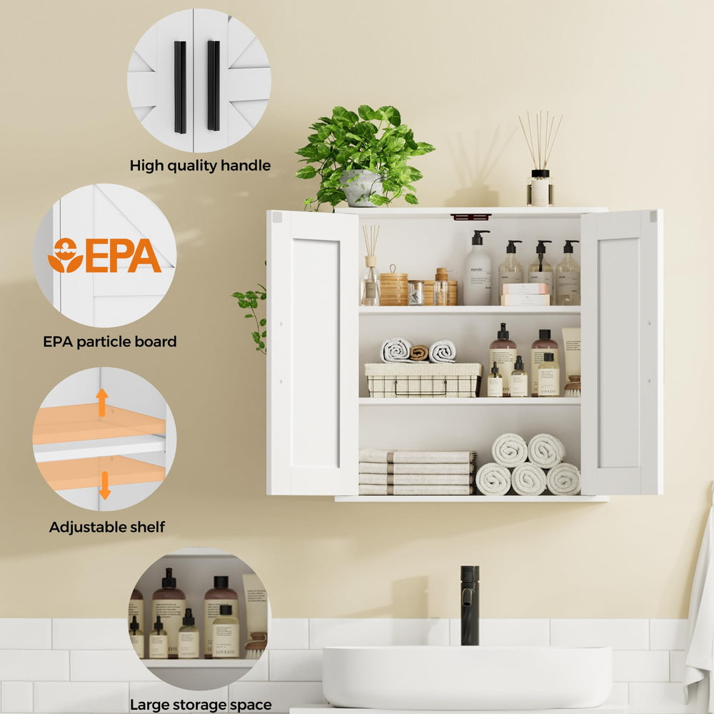 Homleke texture MDF et finition blanche résistante à l'humidité