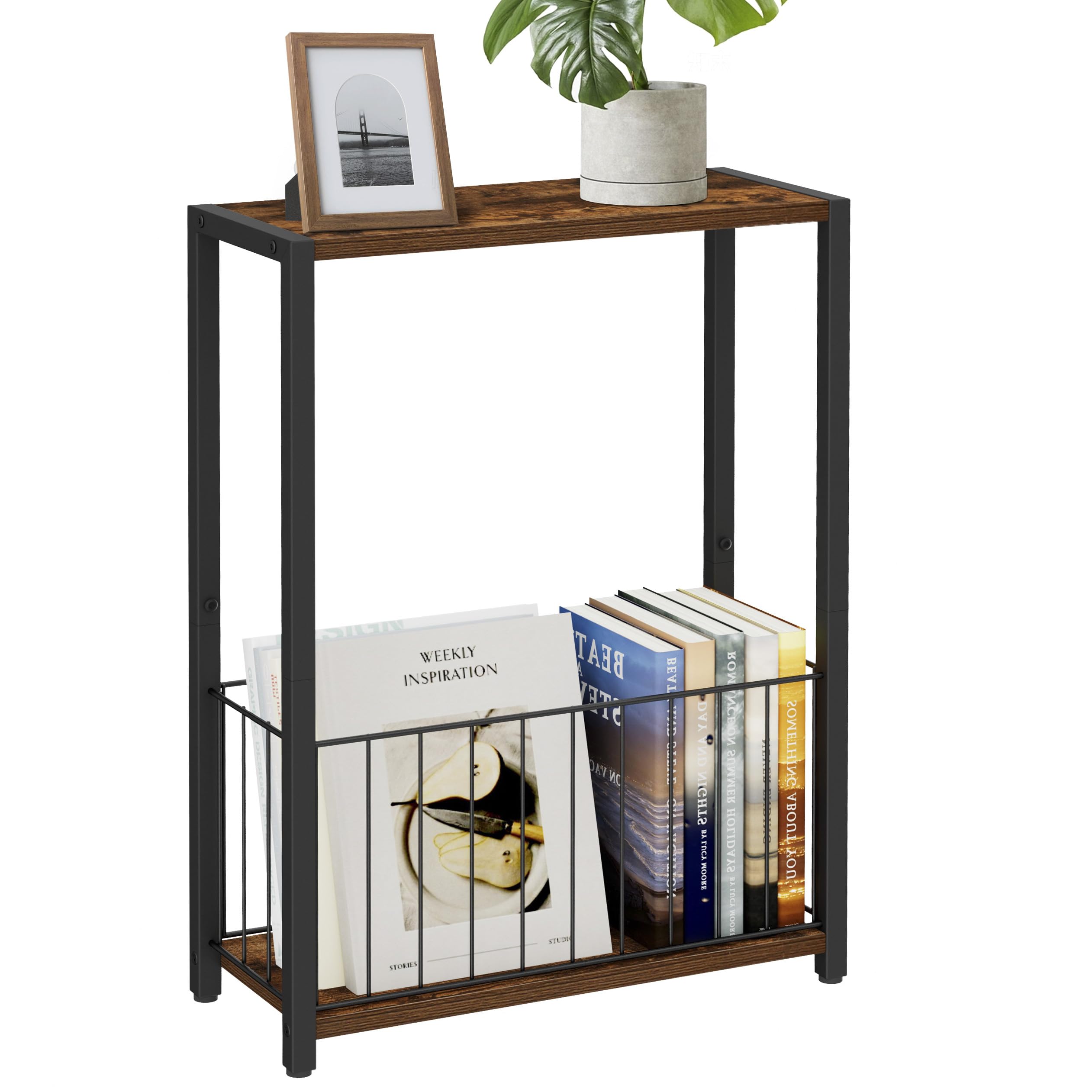 Homleke table face complète montrant gain de place et rangement pratique