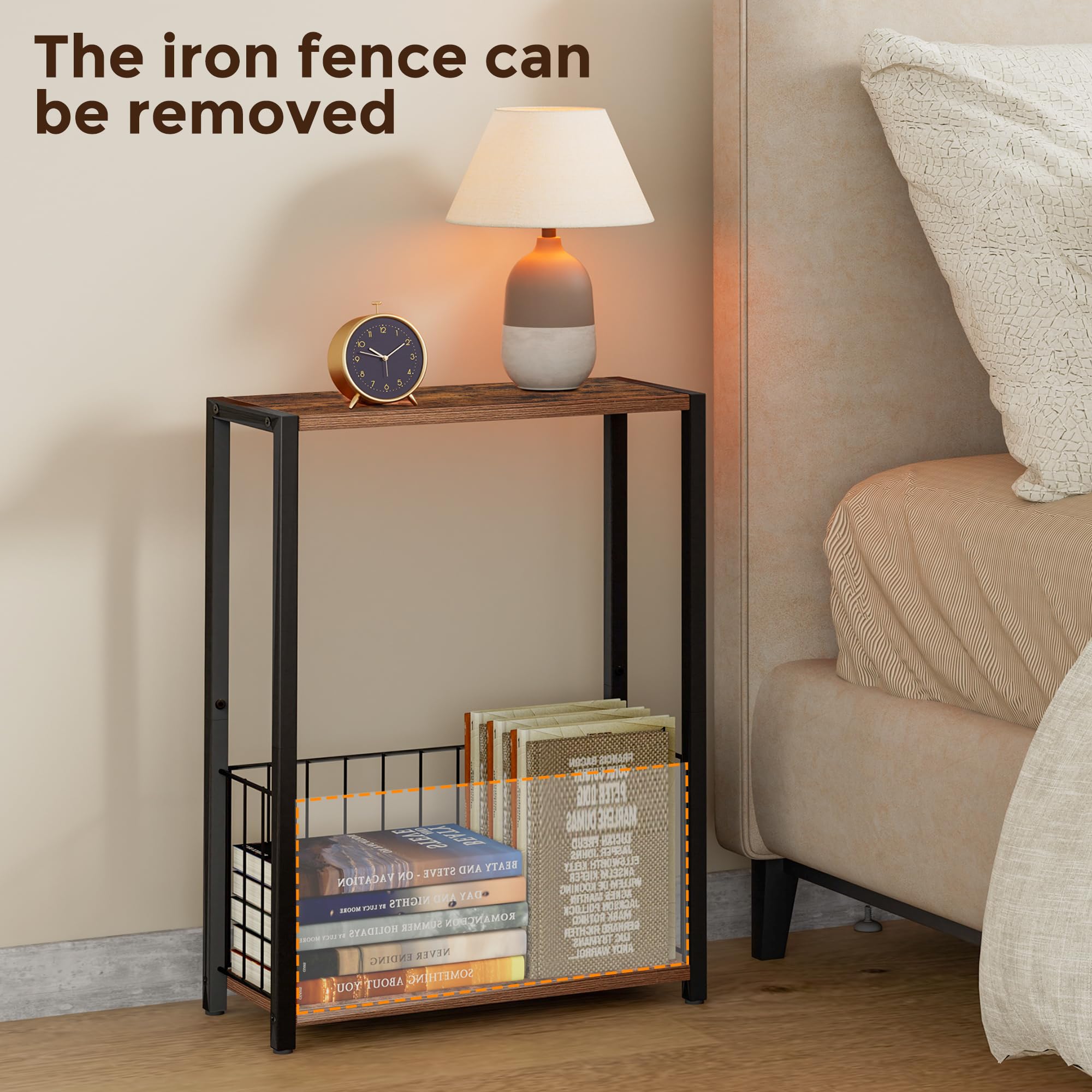Homleke comme table de nuit compacte utile dans petites chambres