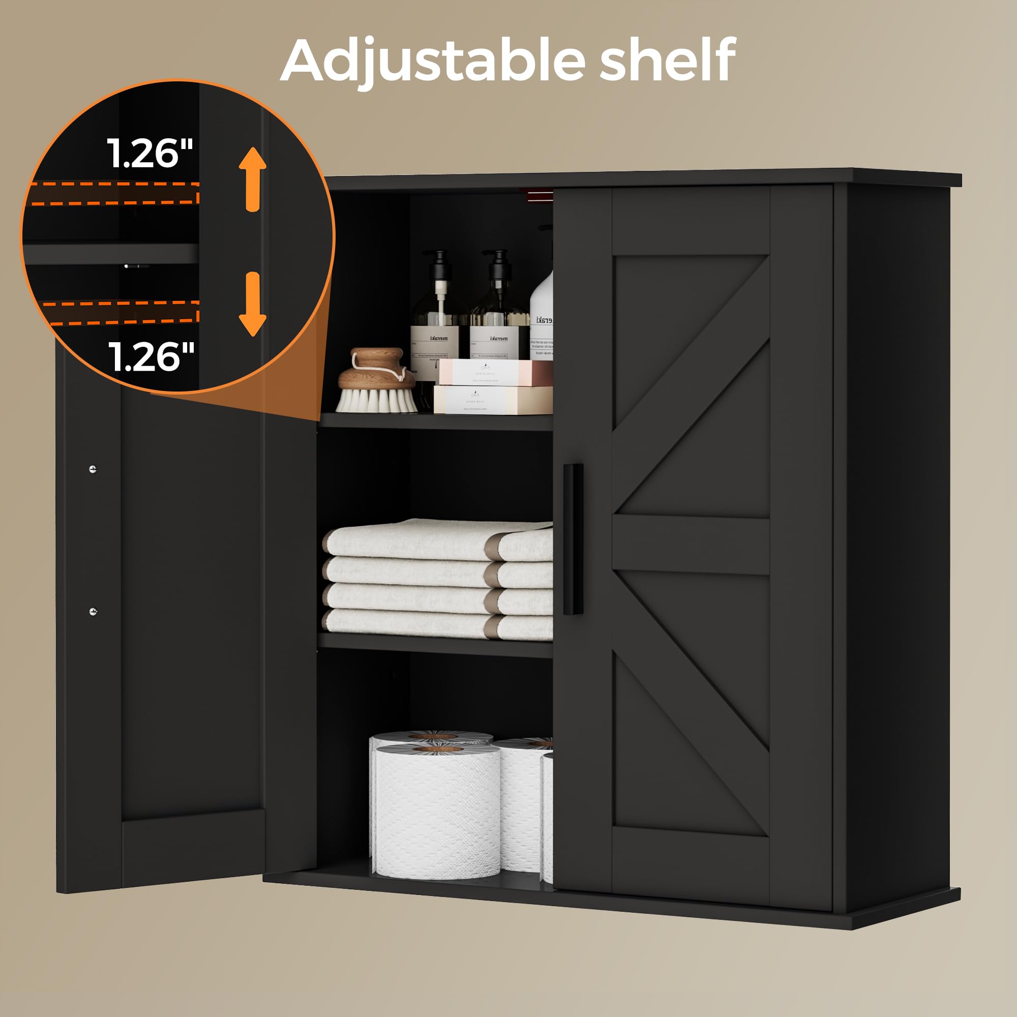 Homleke armoire en cours d'installation murale avec matériel inclus pour montage facile
