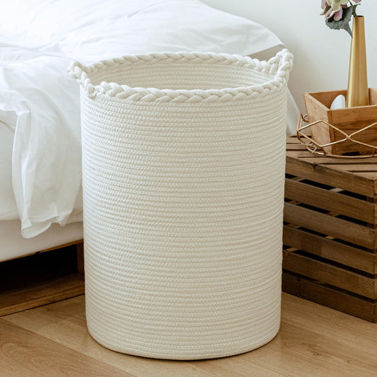 Panier Homlikelan vue avant blanc élégant et grand avantage rangement