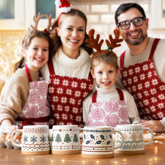 Homlouue mug détail relief bonhomme en pain d’épice pour ambiance festive