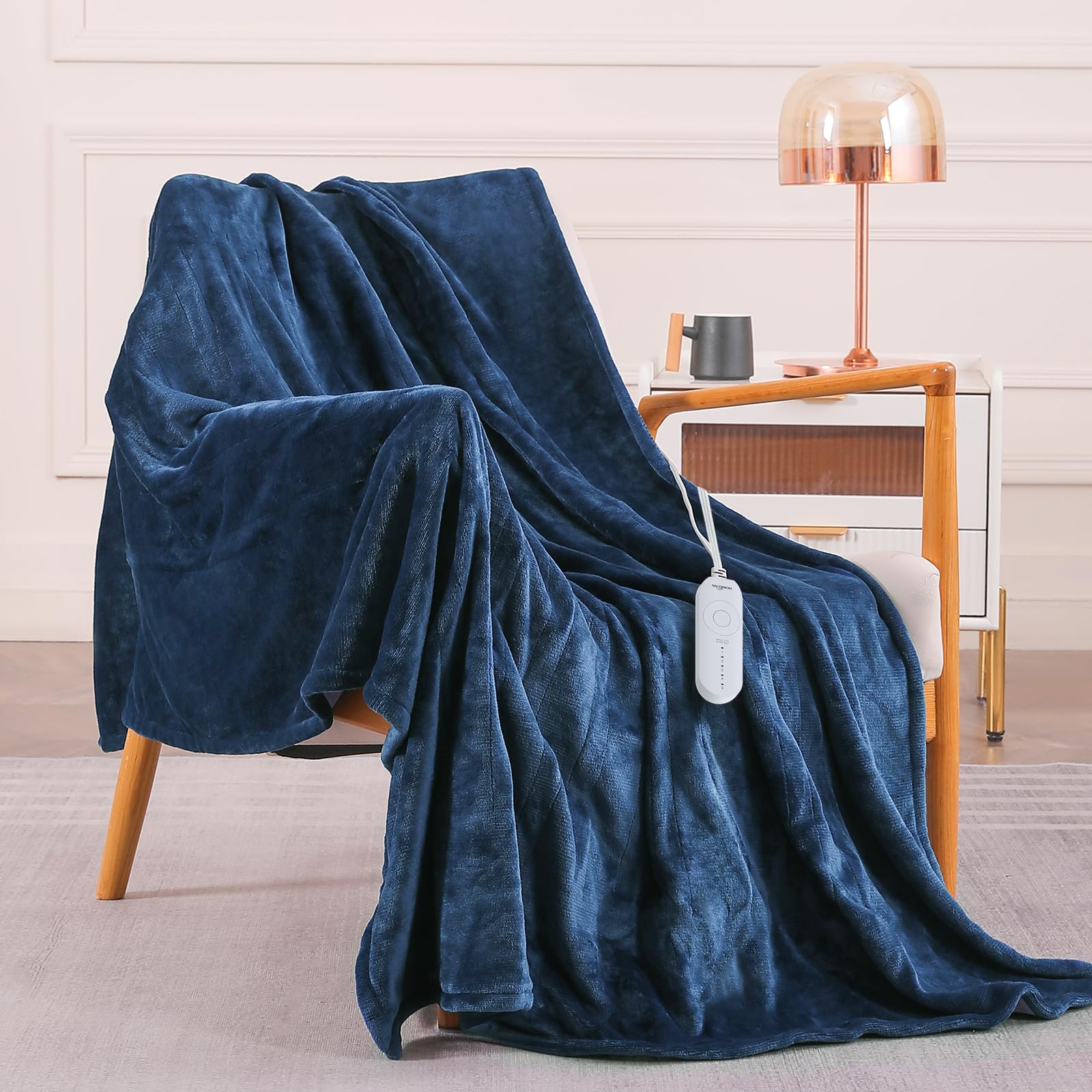 HOMLYNS texture flanelle douce garantissant sensation agréable au toucher