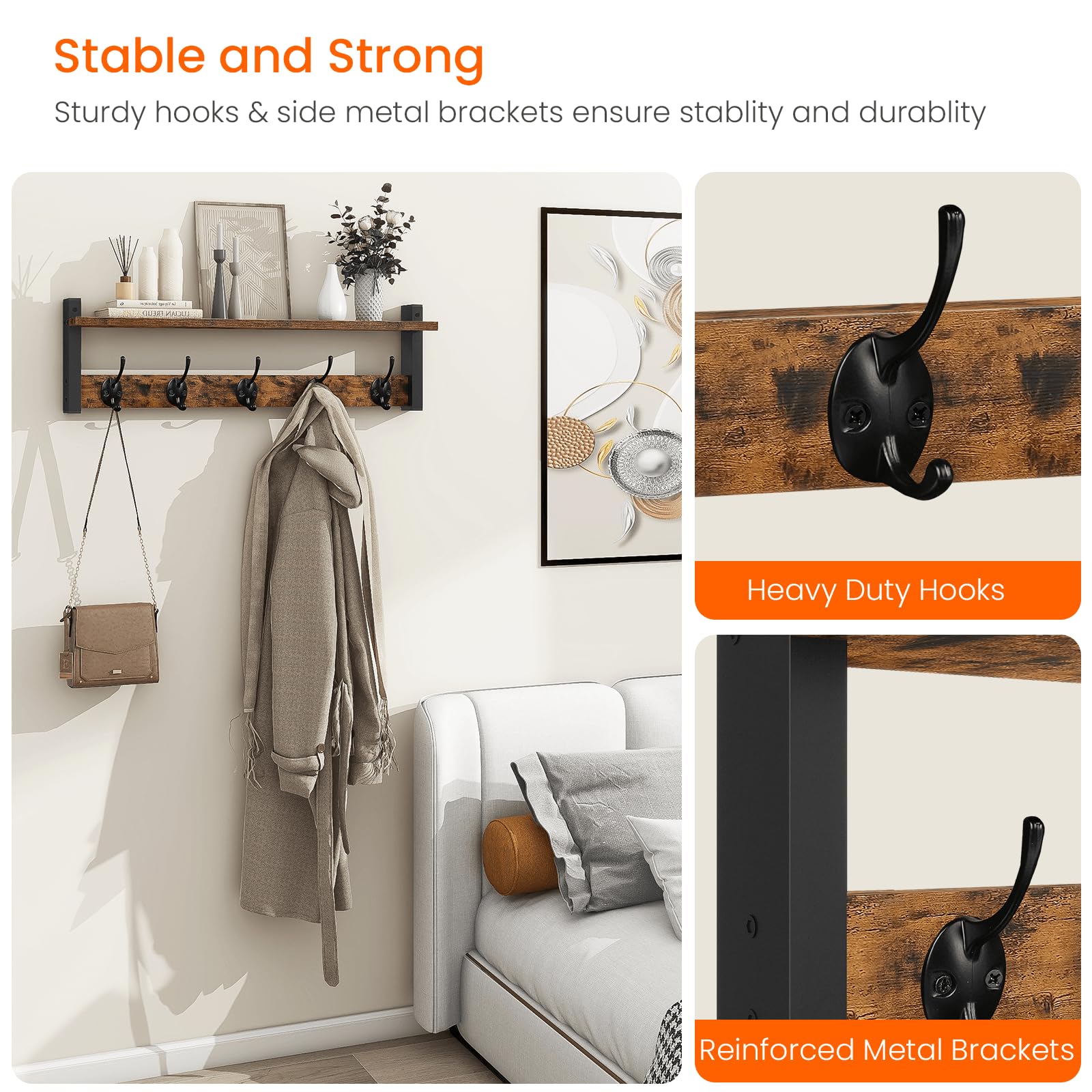 Homode installation murale vis et chevilles incluses pour montage facile